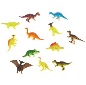 Игрушки пластизоль набор из 12-ти динозавров в пак. ИГРАЕМ ВМЕСТЕ в кор.8*24наб