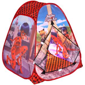 Палатка детская игровая Леди Баг и Супер Кот 81x91x81см, в сумке Играем вместе в кор.24шт