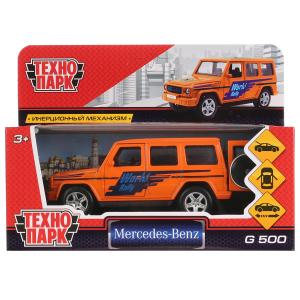 Машина металл MERCEDES-BENZ G-CLASS СПОРТ 12 см, двери, багаж, инерц, кор. Технопарк в кор.2*36шт