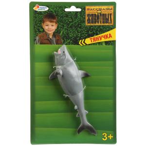 Игрушка пластизоль тянучка (гель) Играем вместе Тигровая акула 19,5см на блистере в кор.6*12шт