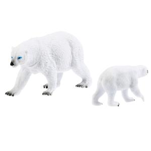 Игрушка пластизоль Животные Мамы и малыши (белая медведица и медвежонок) Играем вместе в кор.4*12шт