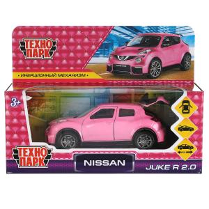 Машина металл NISSAN JUKE-R 2.0 длин 12 см, двер, багаж, инер, розовый, кор. Технопарк в кор.2*36шт