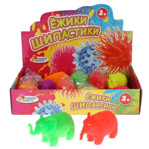 Игрушка ёжик "слоник" со светом, 6 цветов, в дисплее, в кор ИГРАЕМ ВМЕСТЕ уп-12шт в кор.12уп