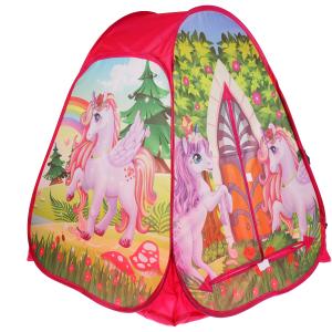 Палатка детская игровая единороги 81х90х81см, в сумке Играем вместе в кор.24шт