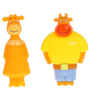 Игрушка для ванны Оранжевая корова Ма и Па КАПИТОШКА в кор.50шт