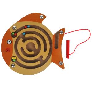 Игрушка деревянная лабиринт магнитный рыбка Буратино в кор.16*15шт