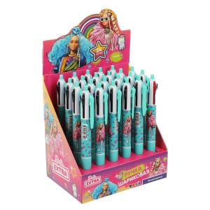 Ручка шариковая, 4 дизайна, шоубокс, Barbie barbie extra Умка уп-24шт в кор.24уп