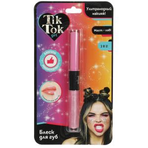 Блеск для губ двухцветный цвет: розовый TIK TOK GIRL в кор.4*24шт