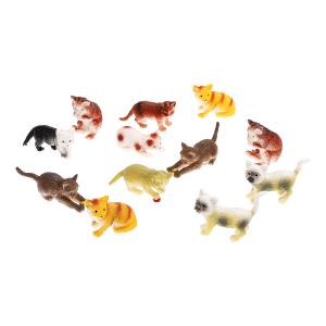 Пластизоль котики 12 шт. в пак. Рассказы о животных в кор.4*60наб