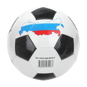 Мяч футбольный россия, пвх 1 слой, 5 р., камера рез., маш.обр. в кор.50шт