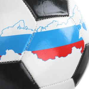 Мяч футбольный россия, пвх 1 слой, 5 р., камера рез., маш.обр. в кор.50шт