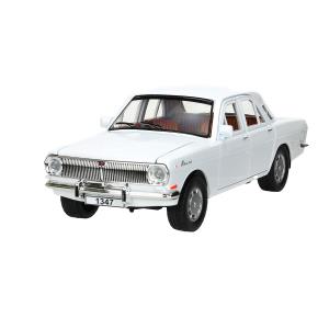 ГАЗ 2401 свет-звук 19,7 cm, дв, кап, баг, ин, белый Технопарк в кор.2*24шт