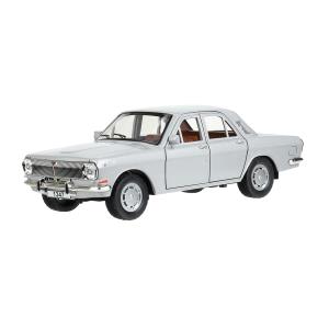 ГАЗ 2401 свет-звук 19,7 cm, дв, кап, баг, ин, серый Технопарк в кор.2*24шт