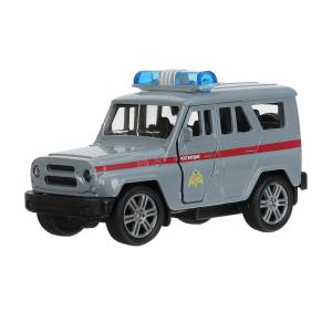 Машина металл UAZ HUNTER РОСГВАРДИЯ, 11,5 см, дв., баг., инерц., кор. Технопарк в кор.2*24шт