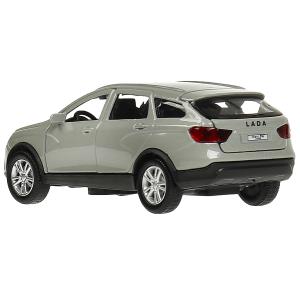 Машина металл LADA VESTA SW CROSS 12 см, двери, багаж, серый, кор. Технопарк в кор.2*36шт
