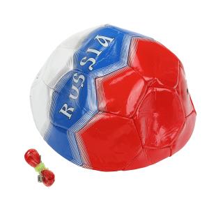 Мяч футбольный россия, пвх 1 слой, 5 р., камера рез., маш.обр. в кор.50шт