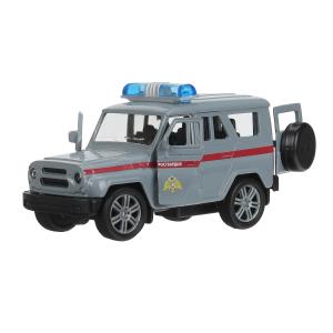 Машина металл UAZ HUNTER РОСГВАРДИЯ, 11,5 см, дв., баг., инерц., кор. Технопарк в кор.2*24шт