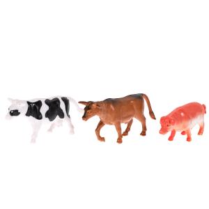 Игрушки пластизоль домашние животные 12 шт. в пак. ИГРАЕМ ВМЕСТЕ в кор.6*24наб
