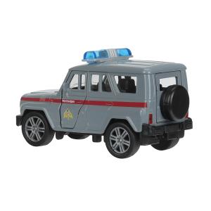 Машина металл UAZ HUNTER РОСГВАРДИЯ, 11,5 см, дв., баг., инерц., кор. Технопарк в кор.2*24шт