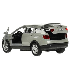 Машина металл LADA VESTA SW CROSS 12 см, двери, багаж, серый, кор. Технопарк в кор.2*36шт
