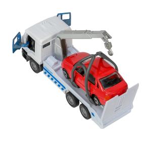 Машина металл KAMAZ ЭВАКУАТОР, 12 см, дв., инерц.+ машинка 7,5 см, кор. Технопарк в кор.2*24шт