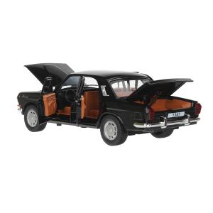 ГАЗ 2401 свет-звук 19,7 cm, дв, кап, баг, ин, черный Технопарк в кор.2*24шт