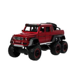 Машина металл свет-звук MERCEDES-BENZ G-CLASS, 23см, двер, инер, красн, кор Технопарк в кор.18шт