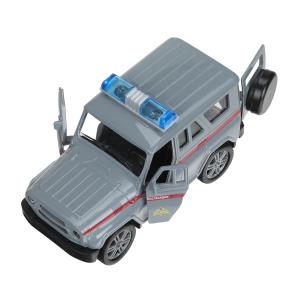 Машина металл UAZ HUNTER РОСГВАРДИЯ, 11,5 см, дв., баг., инерц., кор. Технопарк в кор.2*24шт