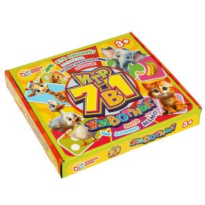 Животные. Обучающая игра 7 в 1. 228х200х35 мм. Умные игры в кор.12шт