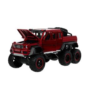Машина металл свет-звук MERCEDES-BENZ G-CLASS, 23см, двер, инер, красн, кор Технопарк в кор.18шт