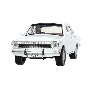 ГАЗ 2401 свет-звук 19,7 cm, дв, кап, баг, ин, белый Технопарк в кор.2*24шт