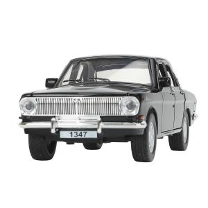 ГАЗ 2401 свет-звук 19,7 cm, дв, кап, баг, ин, черный Технопарк в кор.2*24шт