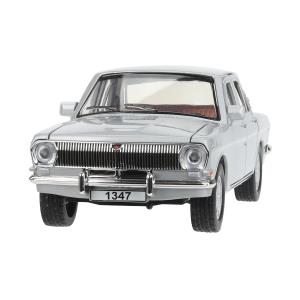 ГАЗ 2401 свет-звук 19,7 cm, дв, кап, баг, ин, серый Технопарк в кор.2*24шт
