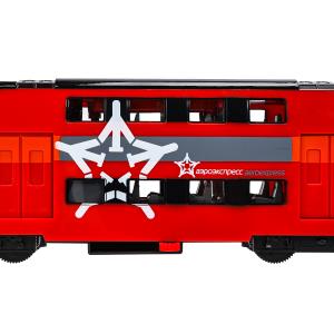 Модель пластик свет-звук АЭРОЭКСПРЕСС аэроэкспресс 30см,дв,4к,крас,инерц,кор Технопарк в кор.24шт