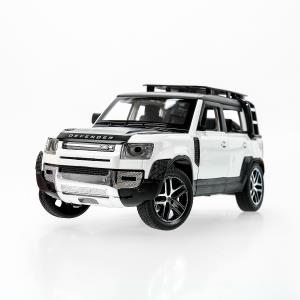 Машина металл свет-звук land rover DEFENDER, 21см, двери, инерц, белый, кор Технопарк в кор.18шт
