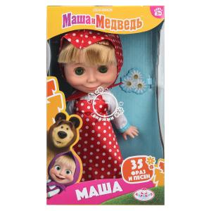 Кукла Маша и Медведь маша 25 см, озвуч, кор КАРАПУЗ в кор.18шт