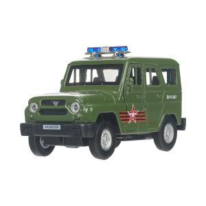 Машина металл свет-звук UAZ HUNTER АРМИЯ РОССИИ 12 см, двер, багаж, ин, кор. Технопарк в кор.2*36шт