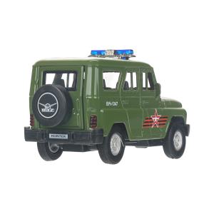 Машина металл свет-звук UAZ HUNTER АРМИЯ РОССИИ 12 см, двер, багаж, ин, кор. Технопарк в кор.2*36шт