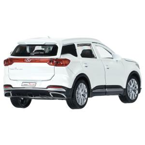 Машина металл chery tiggo 7 pro max 12см, двери, кап, баг, инер, белый, кор. Технопарк в кор.2*36шт