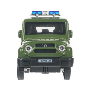 Машина металл свет-звук UAZ HUNTER АРМИЯ РОССИИ 12 см, двер, багаж, ин, кор. Технопарк в кор.2*36шт