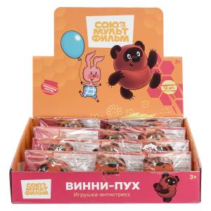 Игрушка-тянучка СОЮЗМУЛЬТФИЛЬМ Винни Пух, наполнение блестки, дисплей Супер Жим уп-12шт в кор.6уп