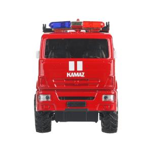 Машина металл KAMAZ 43502 ПОЖАРНАЯ АЦ 15 см, двери, подвиж дет, инерц, кор. Технопарк в кор.2*36шт