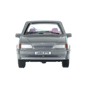 Машина пластик LADA LADA-2114 "SAMARA" без дверей, 11 cm, серебристый кор. Технопарк в кор.2*36шт
