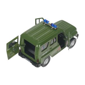 Машина металл свет-звук UAZ HUNTER АРМИЯ РОССИИ 12 см, двер, багаж, ин, кор. Технопарк в кор.2*36шт