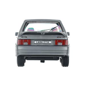 Машина пластик LADA LADA-2114 "SAMARA" без дверей, 11 cm, серебристый кор. Технопарк в кор.2*36шт